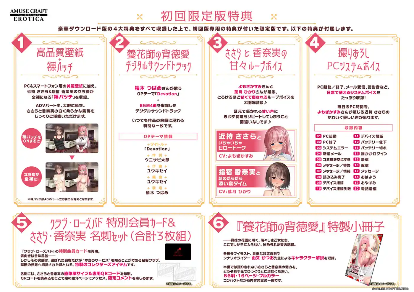 養花師の背徳愛 〜純真天使は抱かれて色めく〜 抱き枕カバー付初回限定版 当店オリジナルA4サイズイラストクロス付き